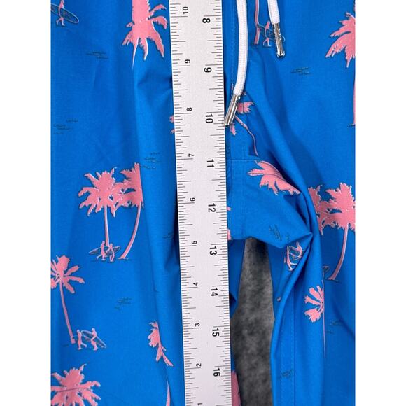 Bonobos Shorts Large Mens Blue & Pink Palm Tree Swim Trunks - Picture 4 of 7